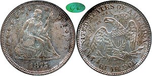 GFRC Open Set Registry - Pikes Peak 1875 Seated  25C