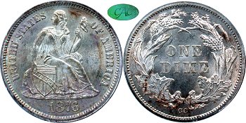 GFRC Open Set Registry - Gerry Fortin 1876 Seated  10C