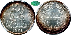 GFRC Open Set Registry - Newtown 1882 Seated  10C