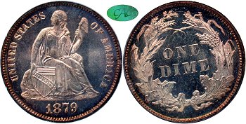 GFRC Open Set Registry - Gerry Fortin 1879 Seated  10C