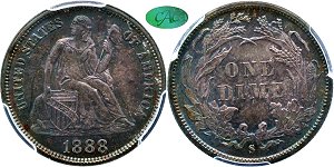 GFRC Open Set Registry - Tom Bender 1888 Seated  10C