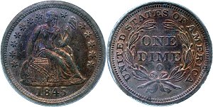 GFRC Open Set Registry - Sacandaga 1845 Seated  10C