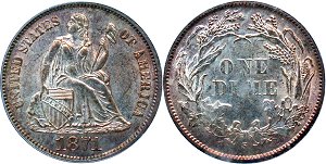 GFRC Open Set Registry - Forest Hill 1871 Seated  10C