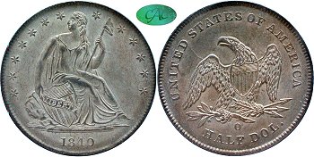 GFRC Open Set Registry - Newtown 1840 Seated  50C