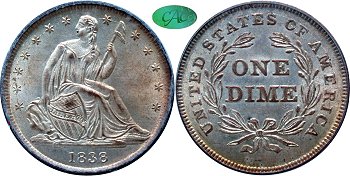 GFRC Open Set Registry - Gerry Fortin 1838 Seated Sm Stars 10C