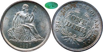 GFRC Open Set Registry - Dale Miller 1837 Seated  10C