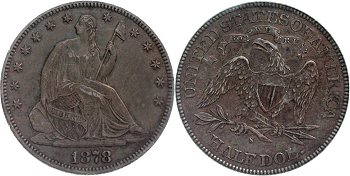 GFRC Open Set Registry - Herms Halves 1878 Seated  50C