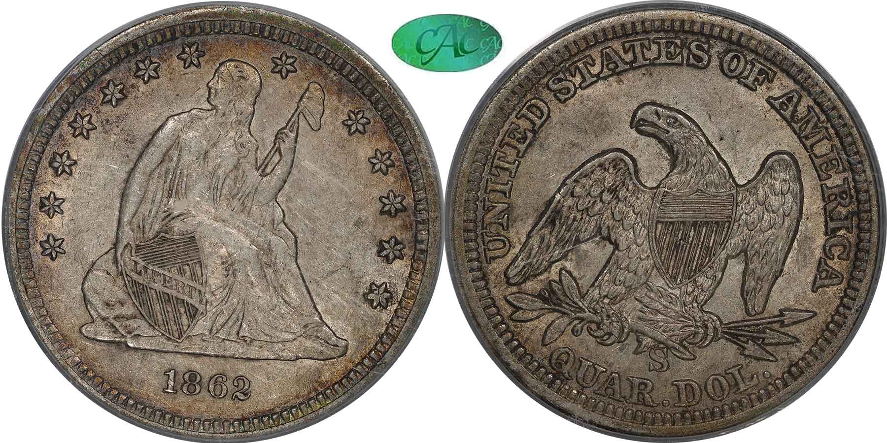 GFRC Open Set Registry - MIKE VERHULST 1862 Seated  25C