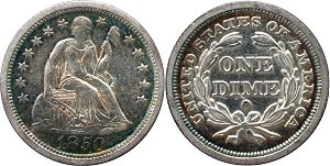 GFRC Open Set Registry - Dale Miller 1850 Seated  10C