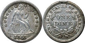GFRC Open Set Registry - Dale Miller 1845 Seated  10C