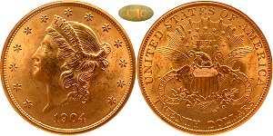 GFRC Open Set Registry - Matthew Yamatin 1867 - 1907 Gold Liberty G$20