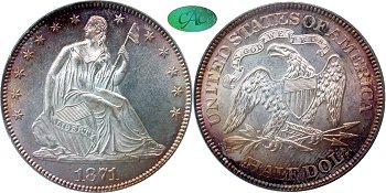 GFRC Open Set Registry - Gene Gardner 1871 Seated  50C