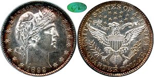 GFRC Open Set Registry - Pikes Peak 1892 Barber  25C