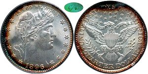 GFRC Open Set Registry - LABELMAN87 1896 Barber  25C