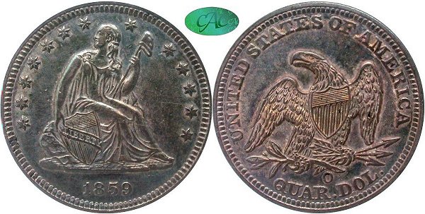 GFRC Open Set Registry - Hoosier 1859 Seated  25C