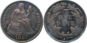 GFRC Open Set Registry - Forest Hill 1887 Seated  10C