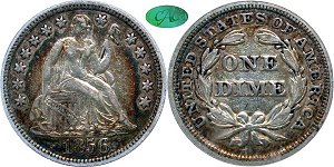 GFRC Open Set Registry - Dallas 1856 Seated  10C