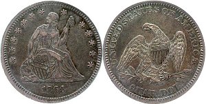 GFRC Open Set Registry - BIG BLUE 1864 Seated  25C