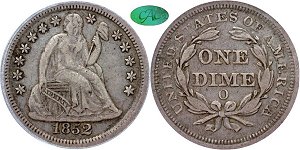 GFRC Open Set Registry - Tenafly 1852 Seated  10C