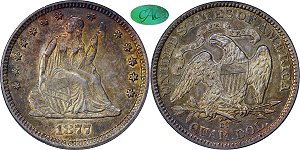 GFRC Open Set Registry - Hoosier 1877 Seated  25C