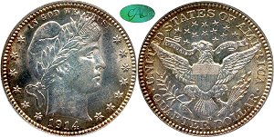 GFRC Open Set Registry - LABELMAN87 1914 Barber  25C