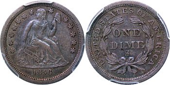 GFRC Open Set Registry - Coulombe Family 1856 Seated  10C