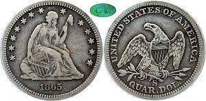 GFRC Open Set Registry - Civil War 1865 Seated  25C