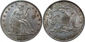 GFRC Open Set Registry - Oregon Beaver 1873 Seated No Arrows, Closed 3 50C