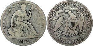 GFRC Open Set Registry - BL 1871 Seated  50C