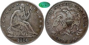 GFRC Open Set Registry - BL 1886 Seated  50C