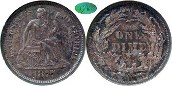GFRC Open Set Registry - Sacandaga 1877 Seated  10C