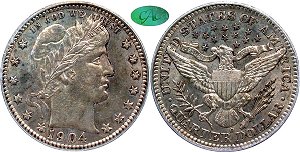 GFRC Open Set Registry - LABELMAN87 1904 Barber  25C