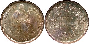 GFRC Open Set Registry - Sacandaga 1875 Seated  10C