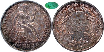 GFRC Open Set Registry - Gerry Fortin 1890 Seated  10C