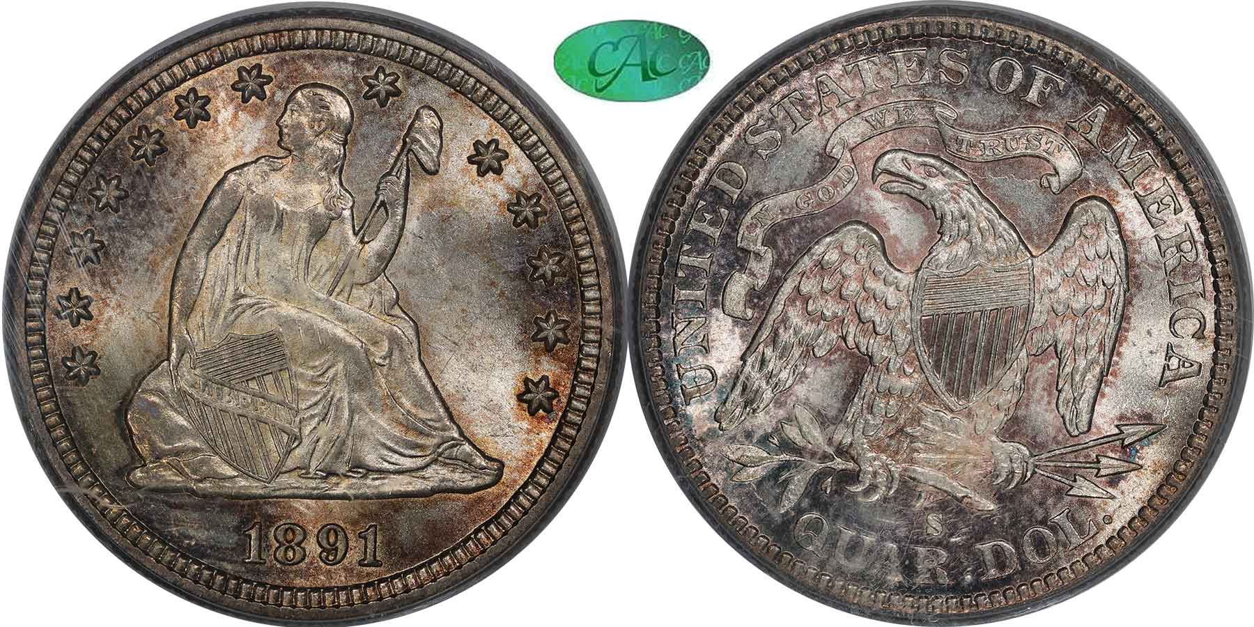 GFRC Open Set Registry - MIKE VERHULST 1891 Seated  25C