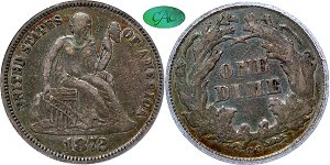 GFRC Open Set Registry - Dale Miller 1872 Seated  10C