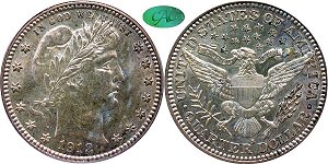 GFRC Open Set Registry - LABELMAN87 1912 Barber  25C