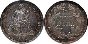 GFRC Open Set Registry - Dale Miller 1862 Seated  10C