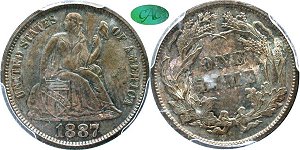 GFRC Open Set Registry - Tenafly 1887 Seated  10C