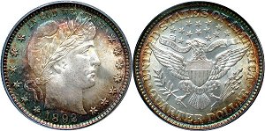 GFRC Open Set Registry - LABELMAN87 1892 Barber  25C