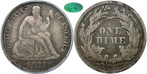 GFRC Open Set Registry - Dale Miller 1871 Seated  10C