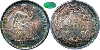 GFRC Open Set Registry - Gerry Fortin 1877 Seated  10C