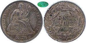GFRC Open Set Registry - Tenafly 1876 Seated  10C