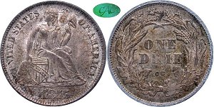 GFRC Open Set Registry - Dale Miller 1875 Seated In Wreath 10C