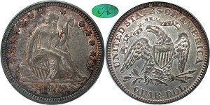 GFRC Open Set Registry - Iowa 1873 Seated With Arrows 25C