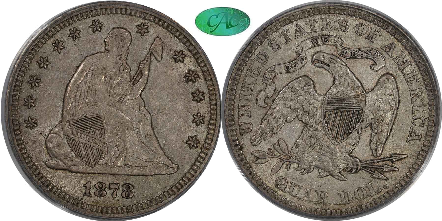 GFRC Open Set Registry - Iowa Collection III 1878 Seated  25C