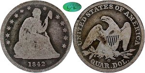 GFRC Open Set Registry - West Side 1842 Seated  25C