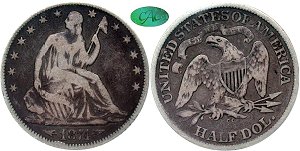 GFRC Open Set Registry - BL 1874 Seated  50C