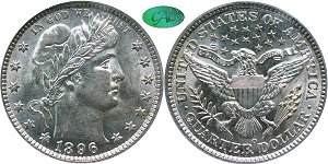 GFRC Open Set Registry - LABELMAN87 1896 Barber  25C