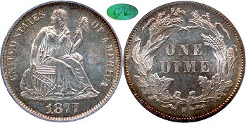 GFRC Open Set Registry - Gerry Fortin 1877 Seated  10C